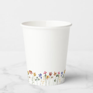 Colourful Wildflower Paper Cups
