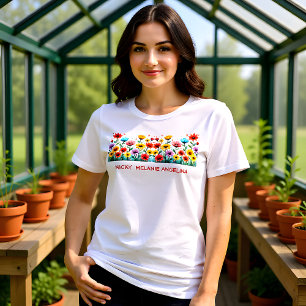 Colourful Wildflower Plant Mum Tri-Blend Shirt