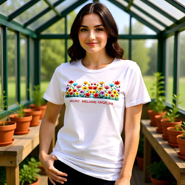 Colourful Wildflower Plant Mum  Tri-Blend Shirt (Creator Uploaded)