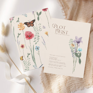 Colourful Wildflower Plot Twist Wedding Change Save The Date