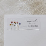 Colourful Wildflower | Return Address Label<br><div class="desc">This colourful wildflower | return address label is perfect for your simple, whimsical boho rainbow summer wedding. The bright, enchanted pink, yellow, orange, and gold colour florals give this product the feel of a minimalist elegant vintage hippie spring garden. The modern design is artsy and delicate, portraying a classic earthy...</div>