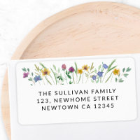 Colourful Wildflower Return Address