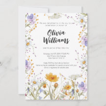 Colourful wildflower spring floral Baby Shower 