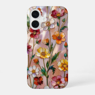 Colourful Wildflower Stained Glass Phone Case