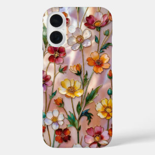 Colourful Wildflower Stained Glass Phone Case