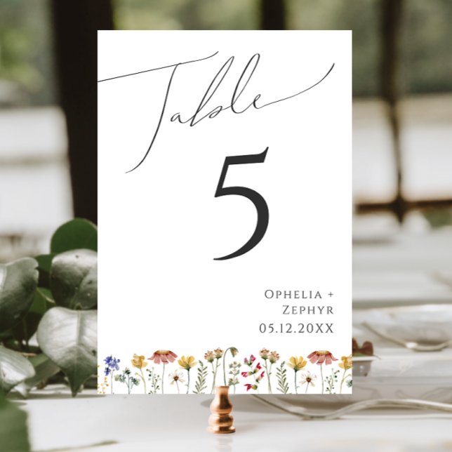 Colourful Wildflower | Table Number (Creator Uploaded)