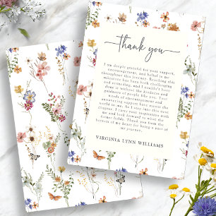 Colourful Wildflower Thank You Card