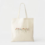 Colourful Wildflower | Tote Bag<br><div class="desc">This colourful wildflower | tote bag is perfect for your simple, whimsical boho rainbow summer wedding. The bright, enchanted pink, yellow, orange, and gold colour florals give this product the feel of a minimalist elegant vintage hippie spring garden. The modern design is artsy and delicate, portraying a classic earthy meadow...</div>