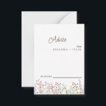Colourful Wildflower Wedding Advice Card<br><div class="desc">This is Beautiful elegant wildflower Wedding Advice Card. This colourful wildflower wedding advice card is perfect for your simple,  whimsical boho rainbow summer wedding. It is perfect as wedding place cards,  business cards and more. Click on the customise it button to personalise the design.</div>
