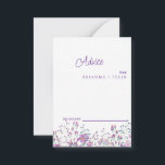 Colourful Wildflower Wedding Advice Card<br><div class="desc">This is Beautiful elegant wildflower Wedding Advice Card. This colourful wildflower wedding advice card is perfect for your simple,  whimsical boho rainbow summer wedding. It is perfect as wedding place cards,  business cards and more. Click on the customise it button to personalise the design.</div>