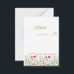 Colourful Wildflower Wedding Advice Card<br><div class="desc">This is Beautiful elegant wildflower Wedding Advice Card. This colourful wildflower wedding advice card is perfect for your simple,  whimsical boho rainbow summer wedding. It is perfect as wedding place cards,  business cards and more. Click on the customise it button to personalise the design.</div>