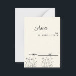 Colourful Wildflower Wedding Advice Card<br><div class="desc">This is Beautiful elegant wildflower Wedding Advice Card. This colourful wildflower wedding advice card is perfect for your simple,  whimsical boho rainbow summer wedding. It is perfect as wedding place cards,  business cards and more. Click on the customise it button to personalise the design.</div>