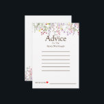 Colourful Wildflower Wedding Advice Card<br><div class="desc">This is Beautiful elegant wildflower Wedding Advice Card. This colourful wildflower wedding advice card is perfect for your simple,  whimsical boho rainbow summer wedding. It is perfect as wedding place cards,  business cards and more. Click on the customise it button to personalise the design.</div>
