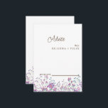 Colourful Wildflower Wedding Advice Card<br><div class="desc">This is Beautiful elegant wildflower Wedding Advice Card. This colourful wildflower wedding advice card is perfect for your simple,  whimsical boho rainbow summer wedding. It is perfect as wedding place cards,  business cards and more. Click on the customise it button to personalise the design.</div>