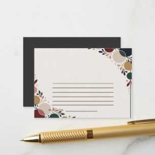 Colourful Wildflower Wedding Advice Card