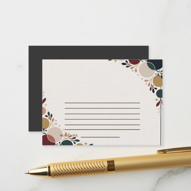 Colourful Wildflower Wedding Advice Card (Front/Back In Situ)