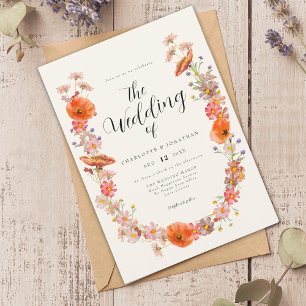 Colourful Wildflower Wedding Invitation