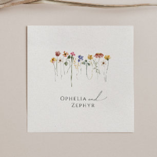 Colourful Wildflower   Wedding Napkins