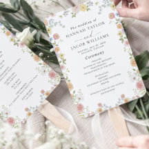 Colourful Wildflower Wedding Program