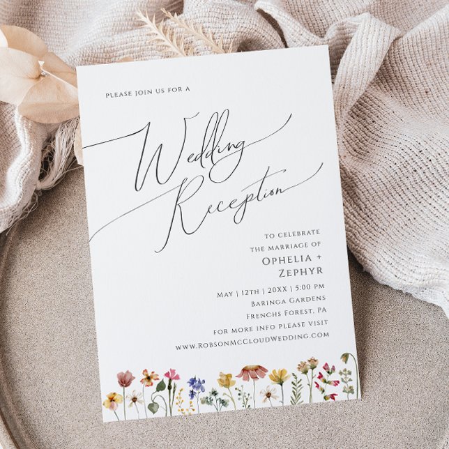 Colourful Wildflower | Wedding Reception Invitation (Creator Uploaded)