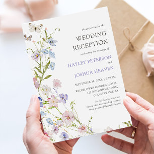 Colourful Wildflower Wedding Rustic Floral Invitation