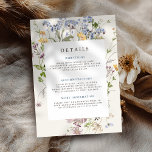 Colourful wildflower wedding templa Wedding Detail Enclosure Card<br><div class="desc">Capture the beauty of nature on your special day with our exquisite wildflower watercolor wedding details card . Elegant, unique, and blooming with love. Use the text fields to personalise your design with your own wording and details. If you want to change the font style, colour or text placement, simply...</div>