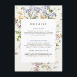 Colourful wildflower wedding templa Wedding Detail Enclosure Card<br><div class="desc">Capture the beauty of nature on your special day with our exquisite wildflower watercolor wedding details card . Elegant, unique, and blooming with love. Use the text fields to personalise your design with your own wording and details. If you want to change the font style, colour or text placement, simply...</div>