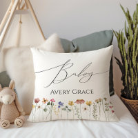 Colourful Wildflower With Baby Name