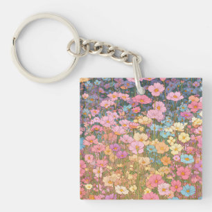 Colourful Wildflowers 1 Key Ring