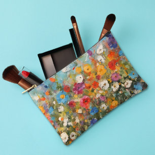 Colourful Wildflowers Cosmetic or  Accessory Pouch