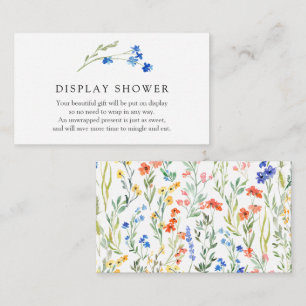 Colourful Wildflowers Display Shower Enclosure Car Card