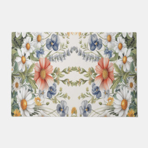 Colourful Wildflowers Doormat