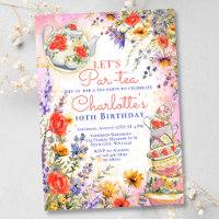 Colourful Wildflowers Floral Par Tea Party Birthda