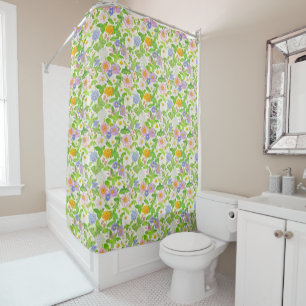 Colourful Wildflowers Floral Pattern Shower Curtain