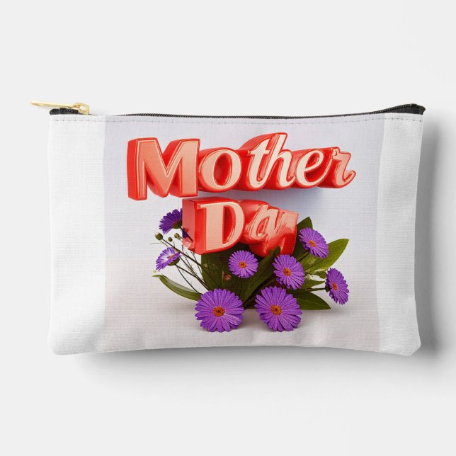 Colourful wildflowers for Mother's Day Accessory Pouch (Front)