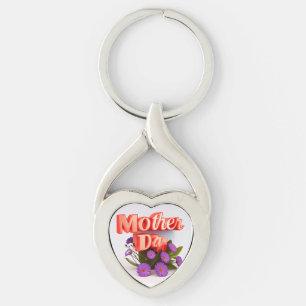 Colourful wildflowers for Mother's Day Key Ring