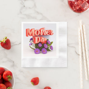 Colourful wildflowers for Mother's Day Napkin