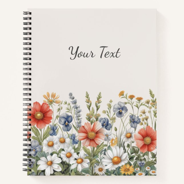 Colourful Wildflowers Notebook (Front)