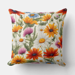 Colourful Wildflowers of Summer Cushion