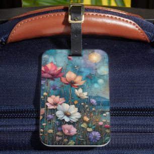 Colourful Wildflowers on Waters Edge Landscape Luggage Tag