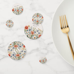 Colourful Wildflowers Table Confetti