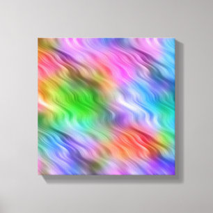 Colourful Wildflowers Wavy Texture Canvas Print