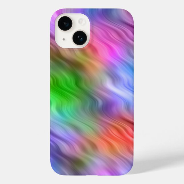 Colourful Wildflowers Wavy Texture Case-Mate iPhone Case (Back)