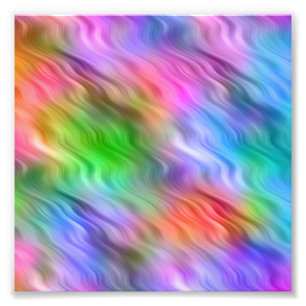 Colourful Wildflowers Wavy Texture Photo Print