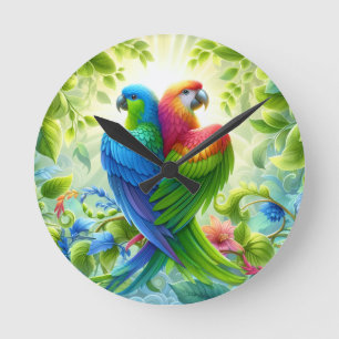 Colourful wildlife Wall Clock