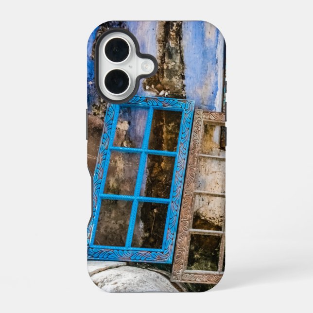 Colourful window frames iPhone 16 case (Back)