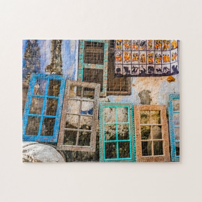 Colourful window frames jigsaw puzzle (Horizontal)