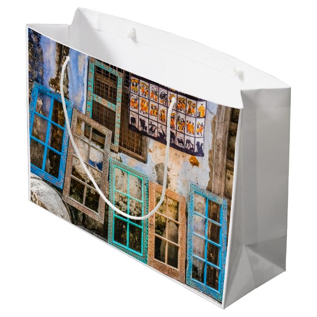 Colourful window frames large gift bag (Back Angled)