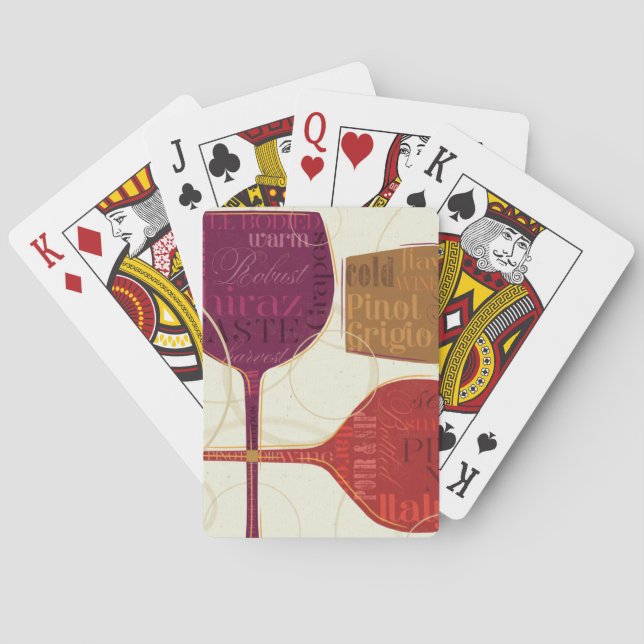 Colourful Wine Playing Cards (Back)