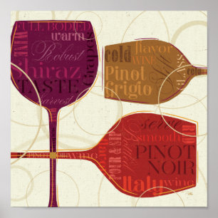Colourful Wine Poster